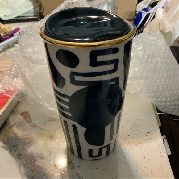 Starbucks Other - STARBUCKS NAVY RARE CERAMIC TRAVEL Mug 2015